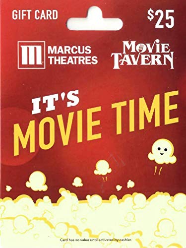 Marcus Theatres Gift Card + Entertainment + Families + Movie Night + Easy Redemption + Available in Various Dollar Amoun