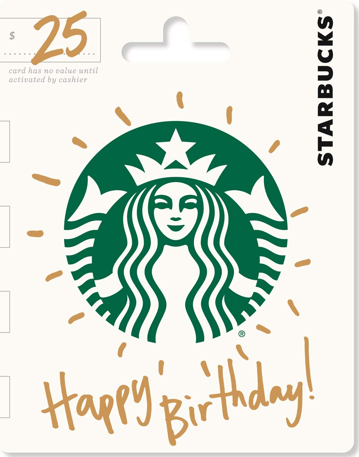 Starbucks Happy Birthday Gift Card $25 for Her Gift Giving