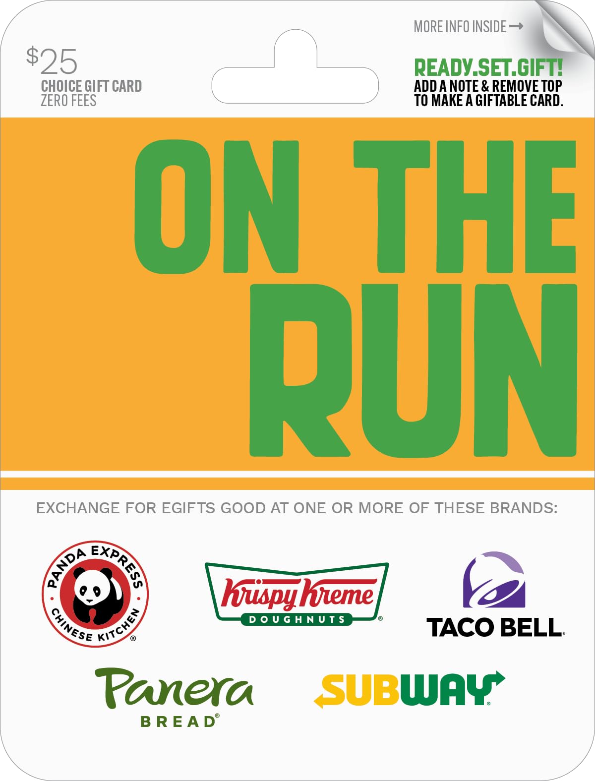 On the Run Gift Card + [Core Keyword] + [Attribute] + [Usage Scenario] + [Benefit] + [Spec] + [Hotword]
1. On the Run G